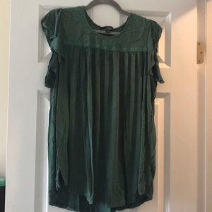 Women’s knit top with lace - L